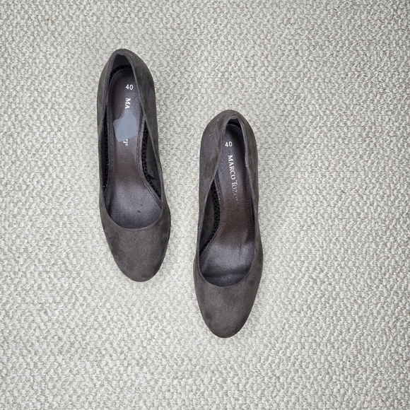 Marco Tozzi Shoes - Marco Tozzi Elegant Darh Gray Suede Heels NWT 8.5